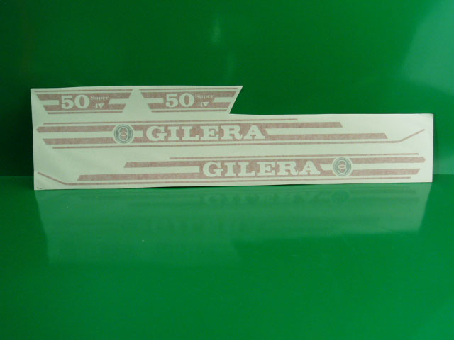 Gilera 50 Super 4V adesivi moto argento @