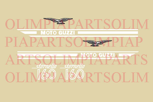 Moto Guzzi stornello 160 '68 serie adesivi @