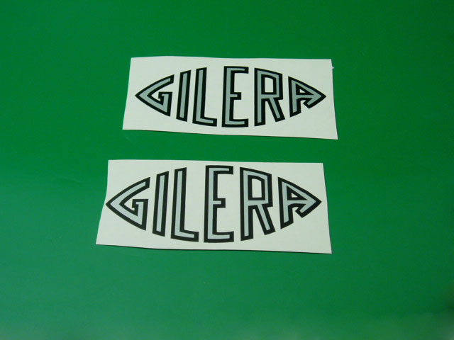 Gilera adesivi argento @