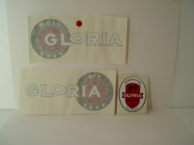 Moto Gloria serie adesivi