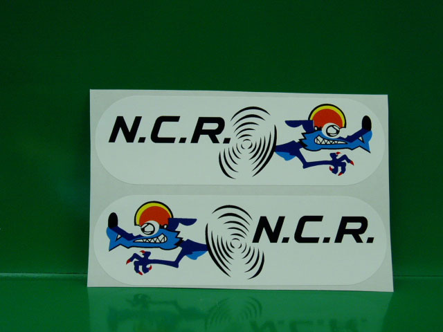 N.C.R. Ducati adesivi fondo bianco