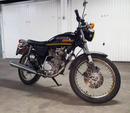 Honda CB 125 E 1980 moto nera serie adesivi @