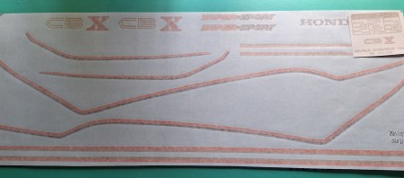 Honda CBX 1000 serie adesivi moto argento @