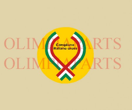 Aspes coccarda campione italiano cross fondo giallo @