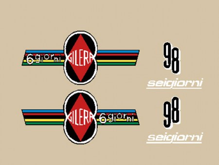 Gilera 98 sei giorni serie adesivi @