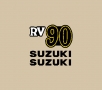 Suzuki RV90 moto gialla adesivi @